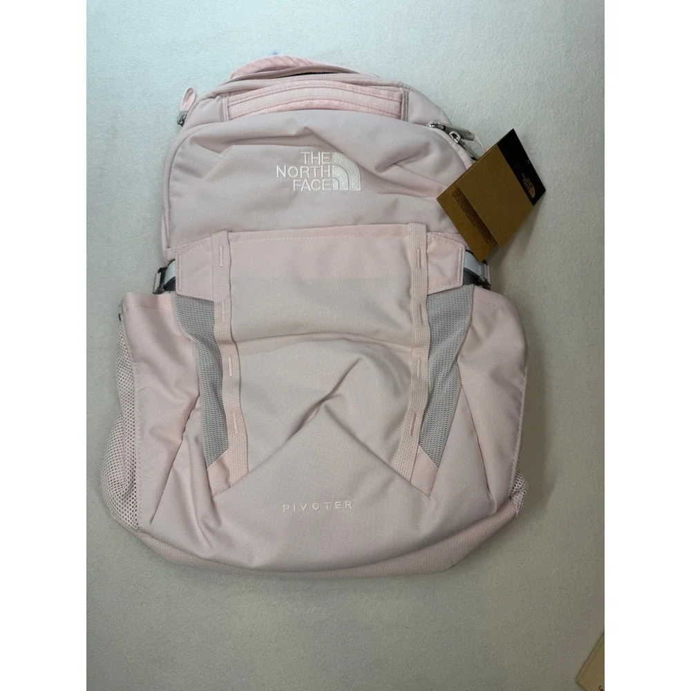The North Face Pivoter Backpack Light Pink Laptop School Bag NWT